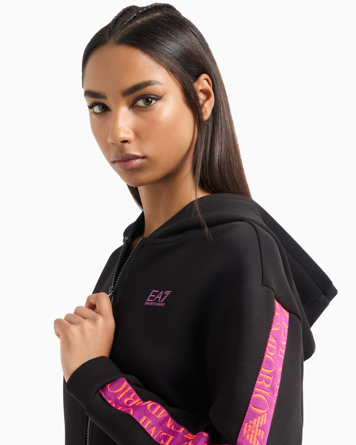 Cotton-blend interlock tracksuit with logo tape detail Slide 5