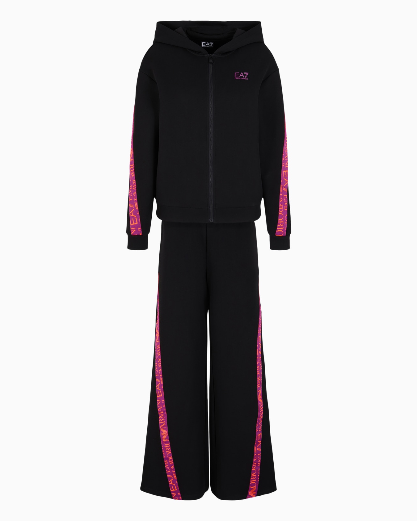 Cotton-blend interlock tracksuit with logo tape detail Slide 0