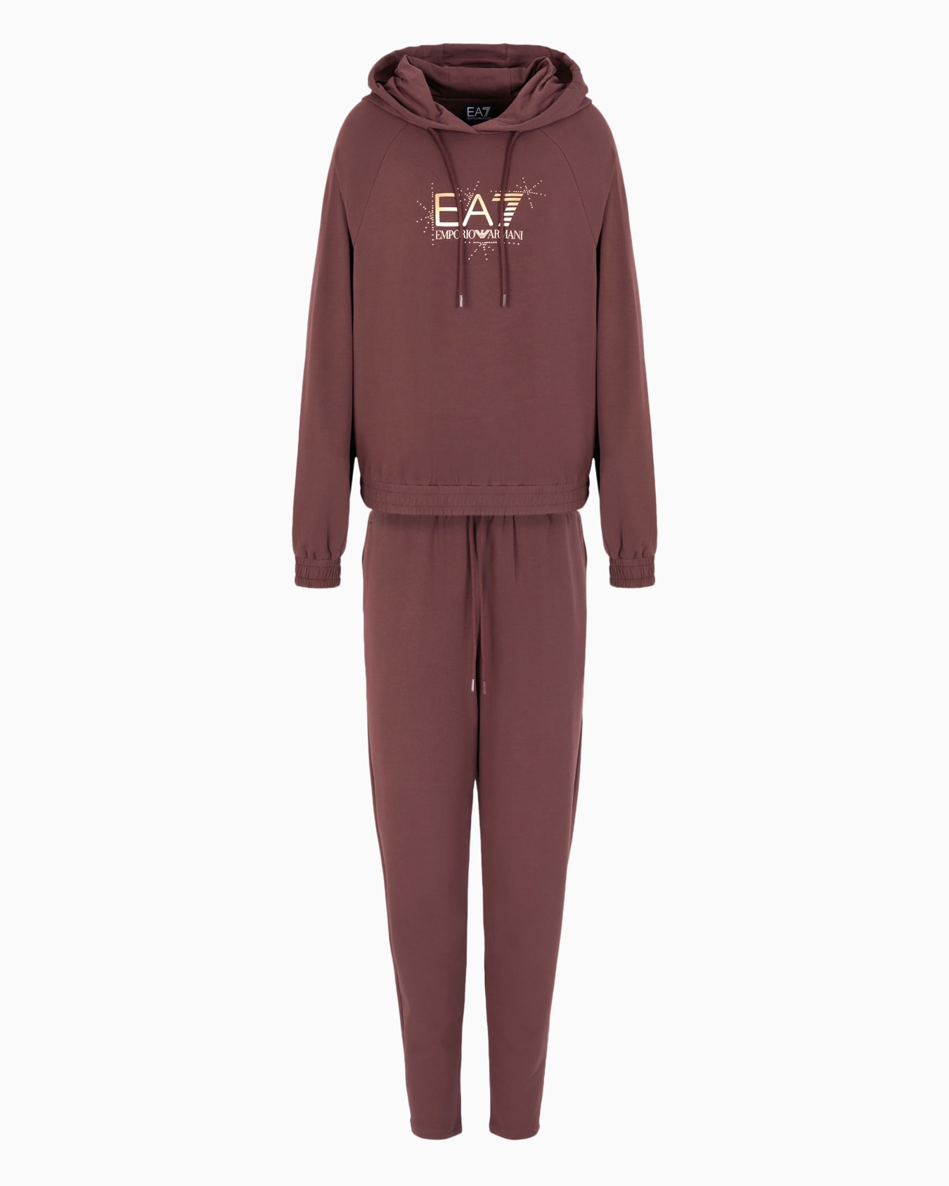 ASV tracksuit in stretch organic cotton and modal, with logo studs Slide 0