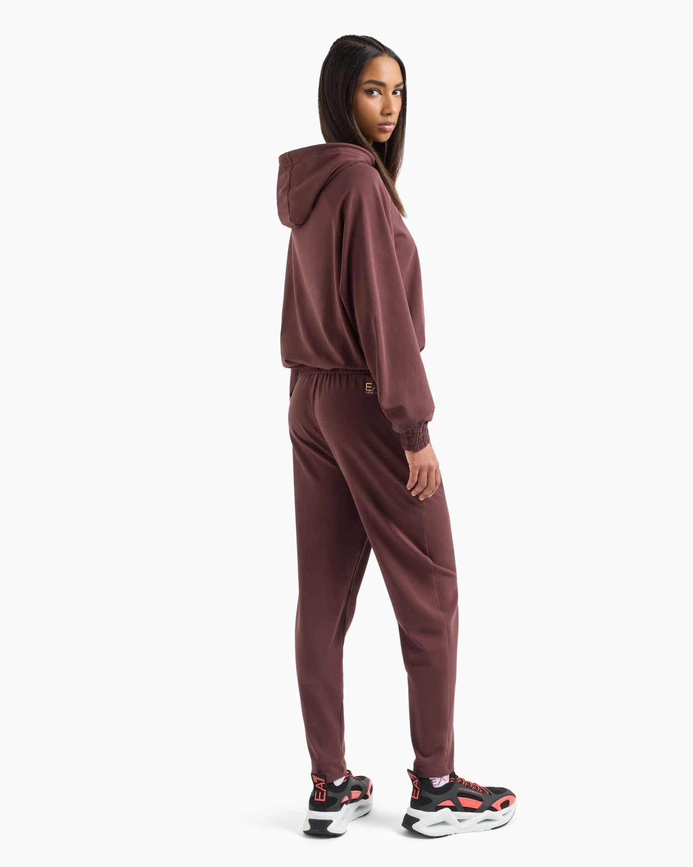 ASV tracksuit in stretch organic cotton and modal, with logo studs Slide 2