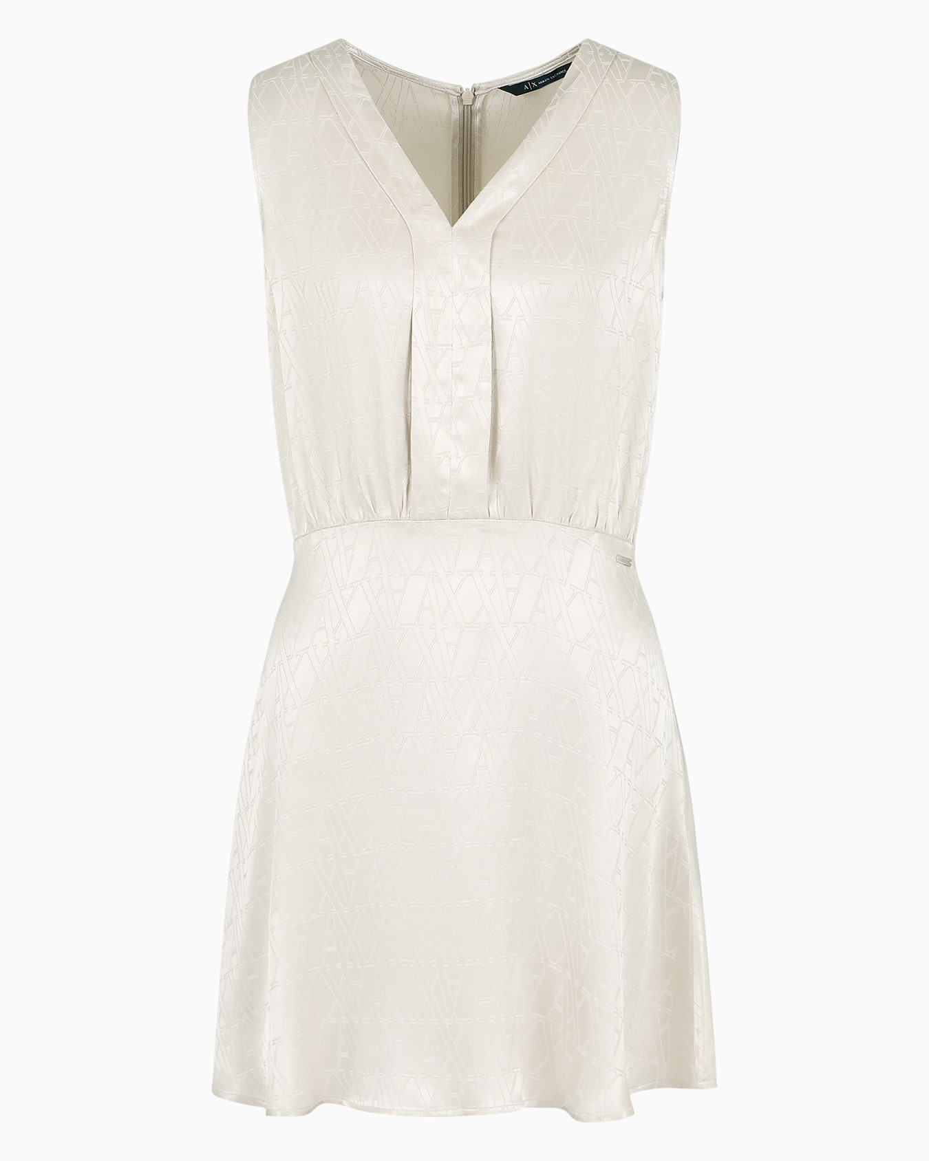 ASV Tone-on-tone Allover Logo Satin Dress Slide 0