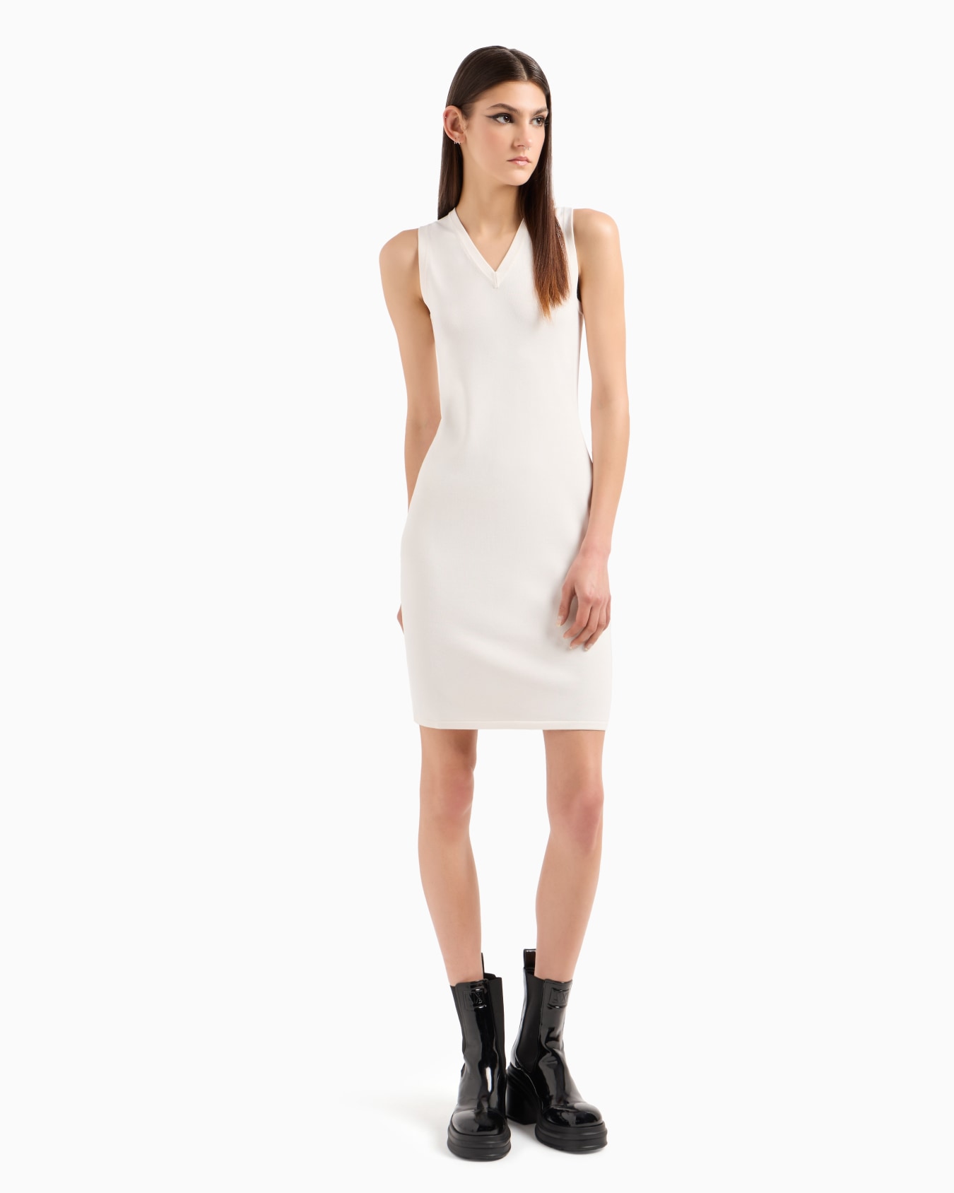 ASV recycled knitted midi dress Slide 1