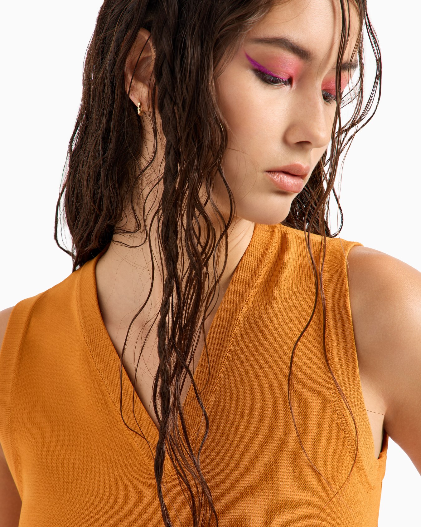 Robe fourreau midi en maille tricotée en tissu recyclé ASV Diapositive 4