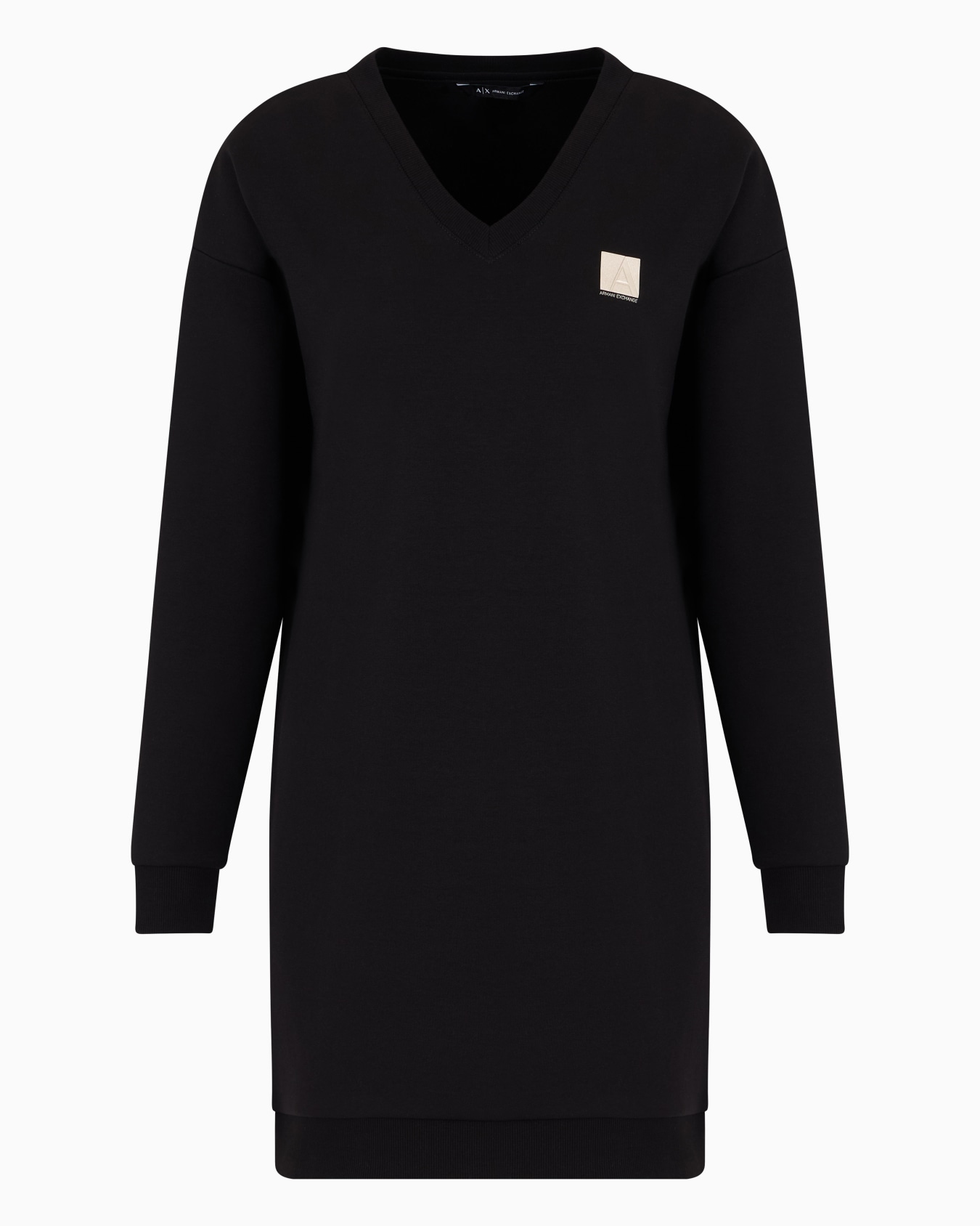 French terry midi dress with embroidered logo Slide 0