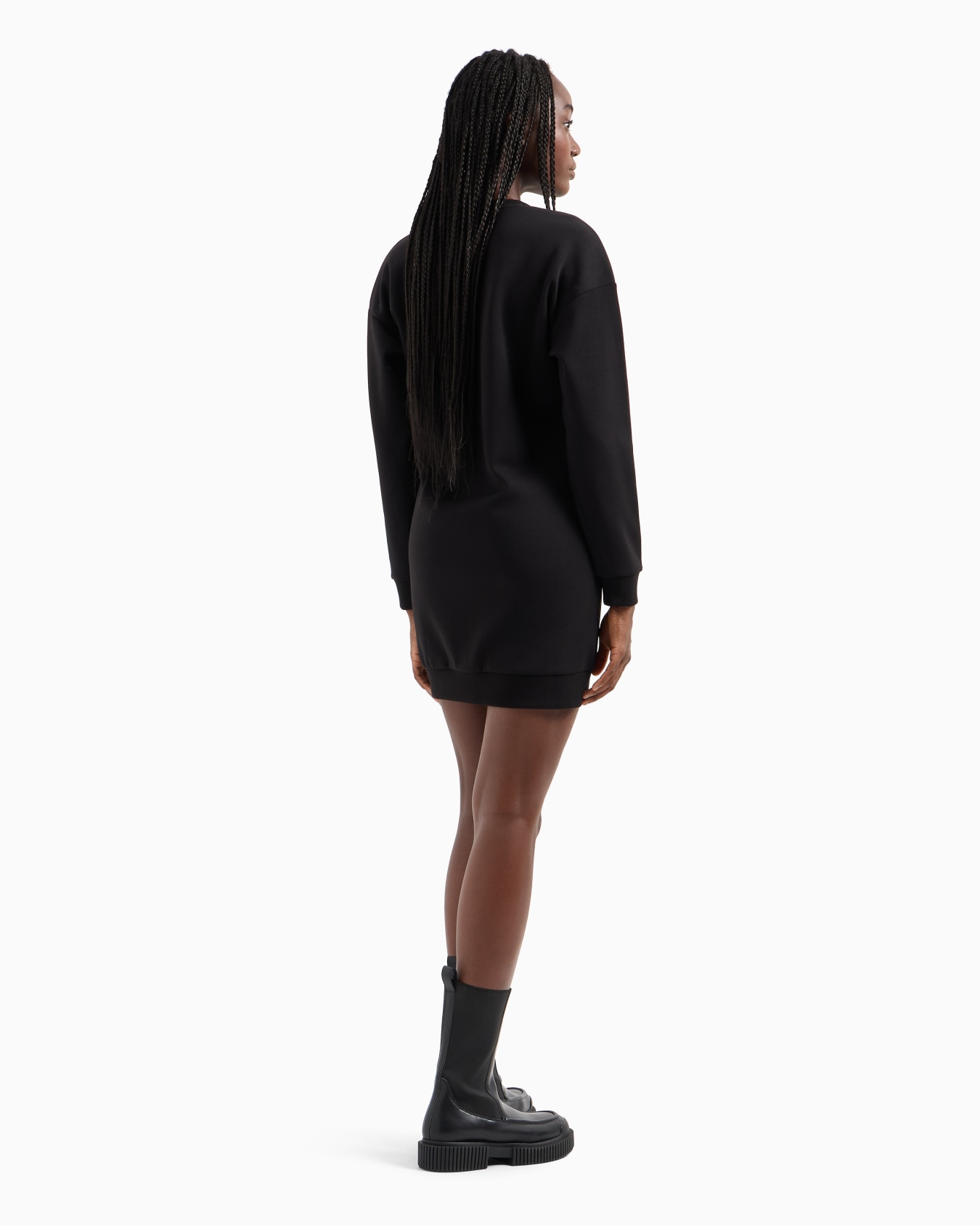 French terry midi dress with embroidered logo Slide 2