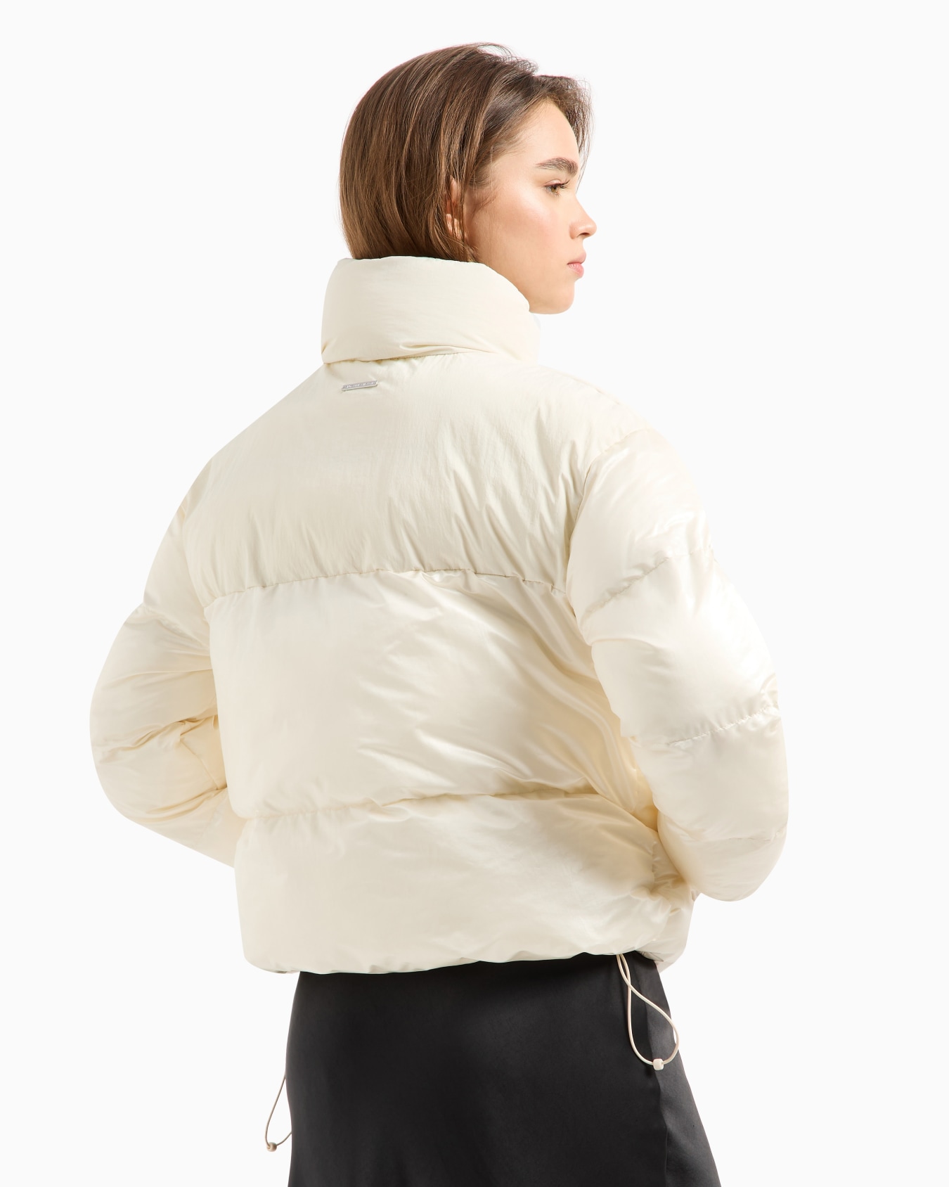 Padded jacket in patent leather and opaque fabric Slide 3
