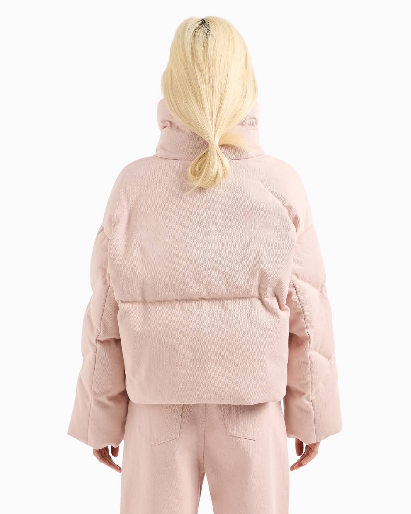 Anorak corto con cuello alto jaspeado Diapositiva 2