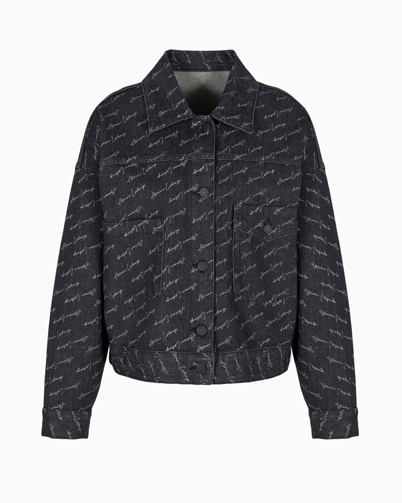 Chaqueta vaquera de algodón con estampado característico por toda la prenda Diapositiva 0