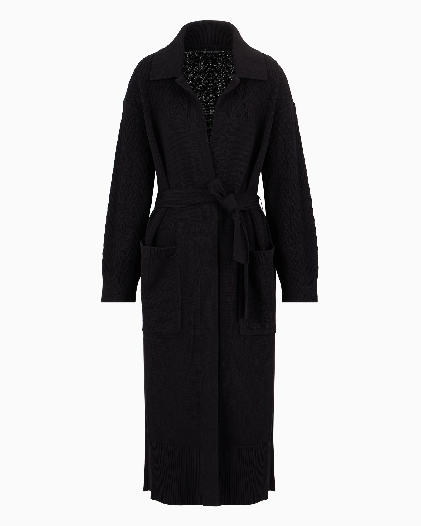 Maxi-cardigan lungo con cintura ASV Slide 0