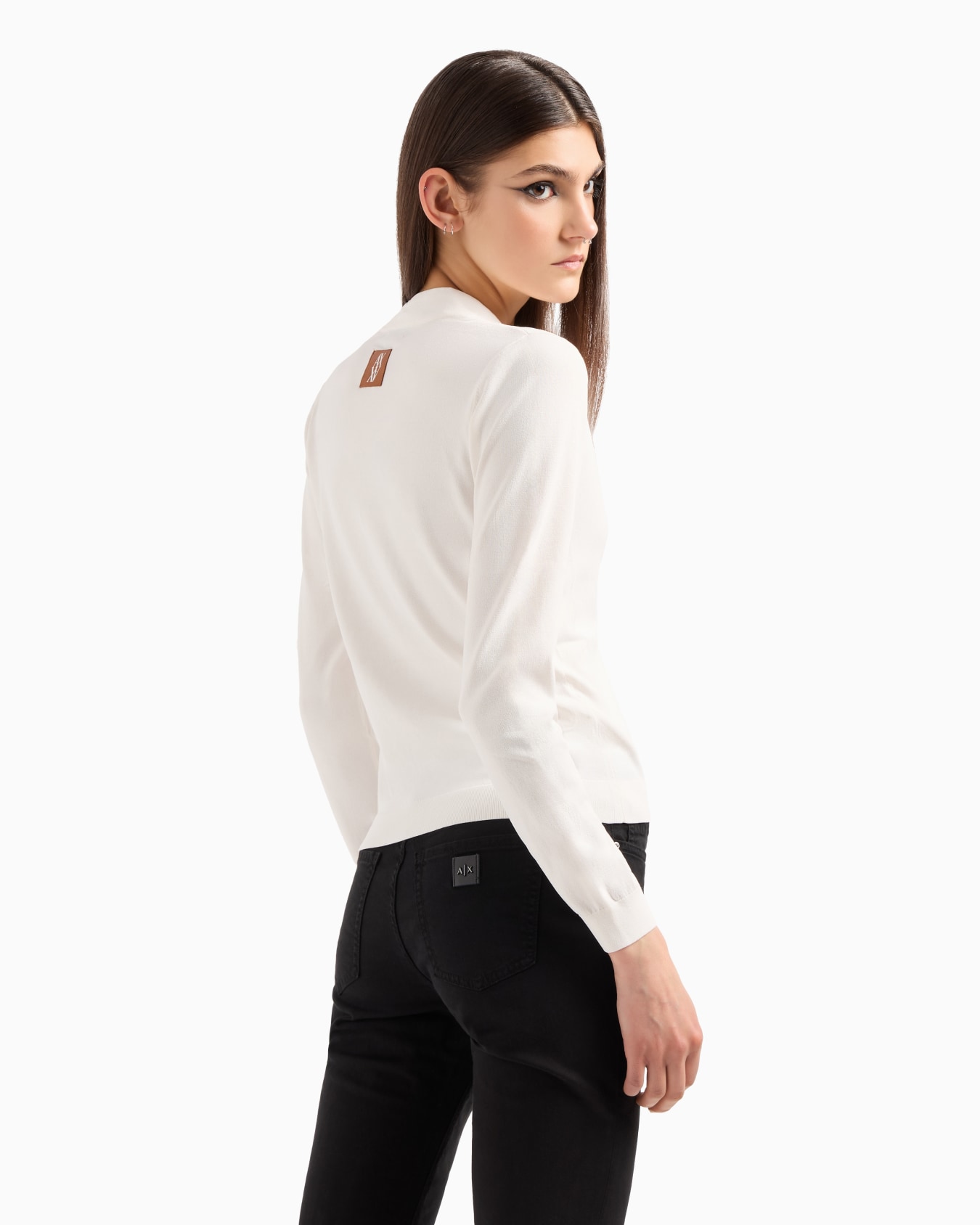 Recycelter Strick-Cardigan mit ASV-Monogramm-Patch Folie 2