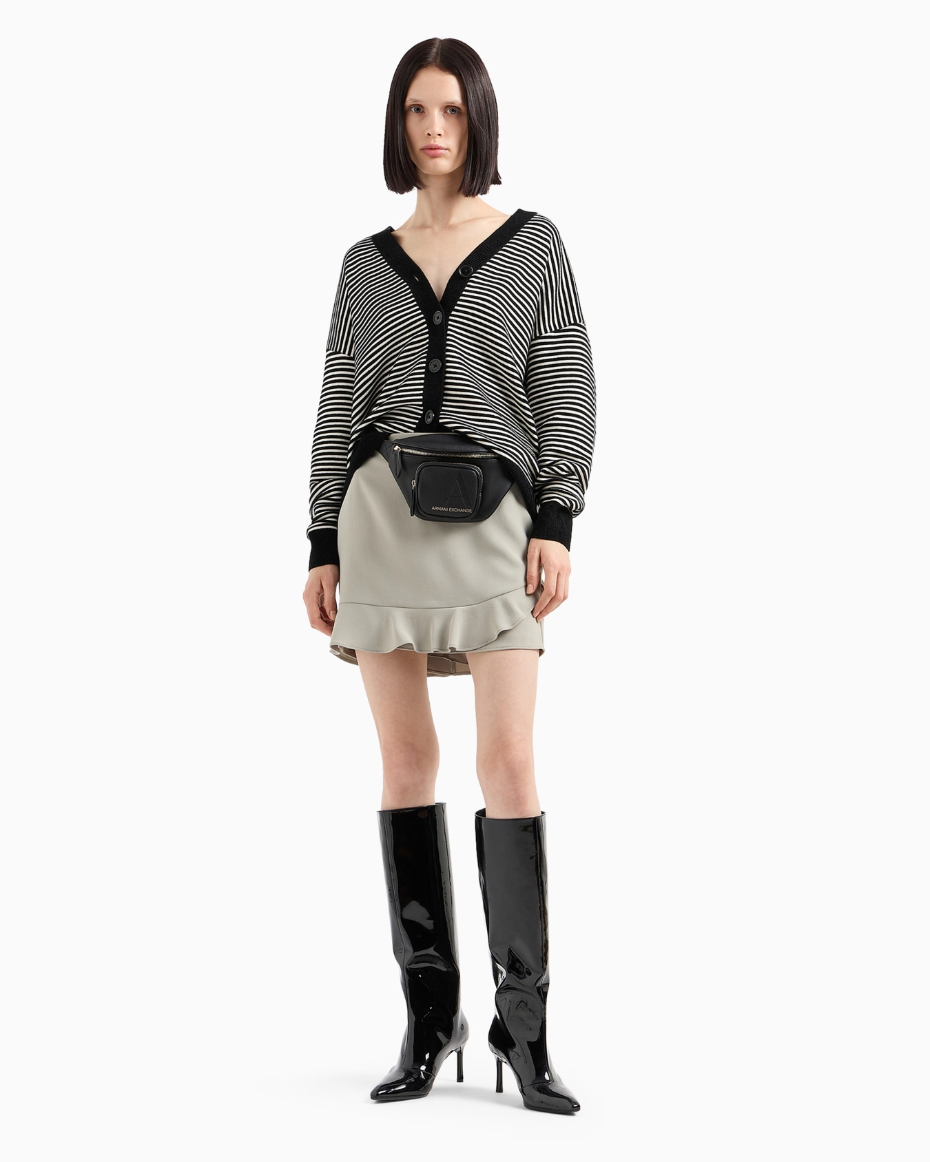 Striped knitted cardigan Slide 3
