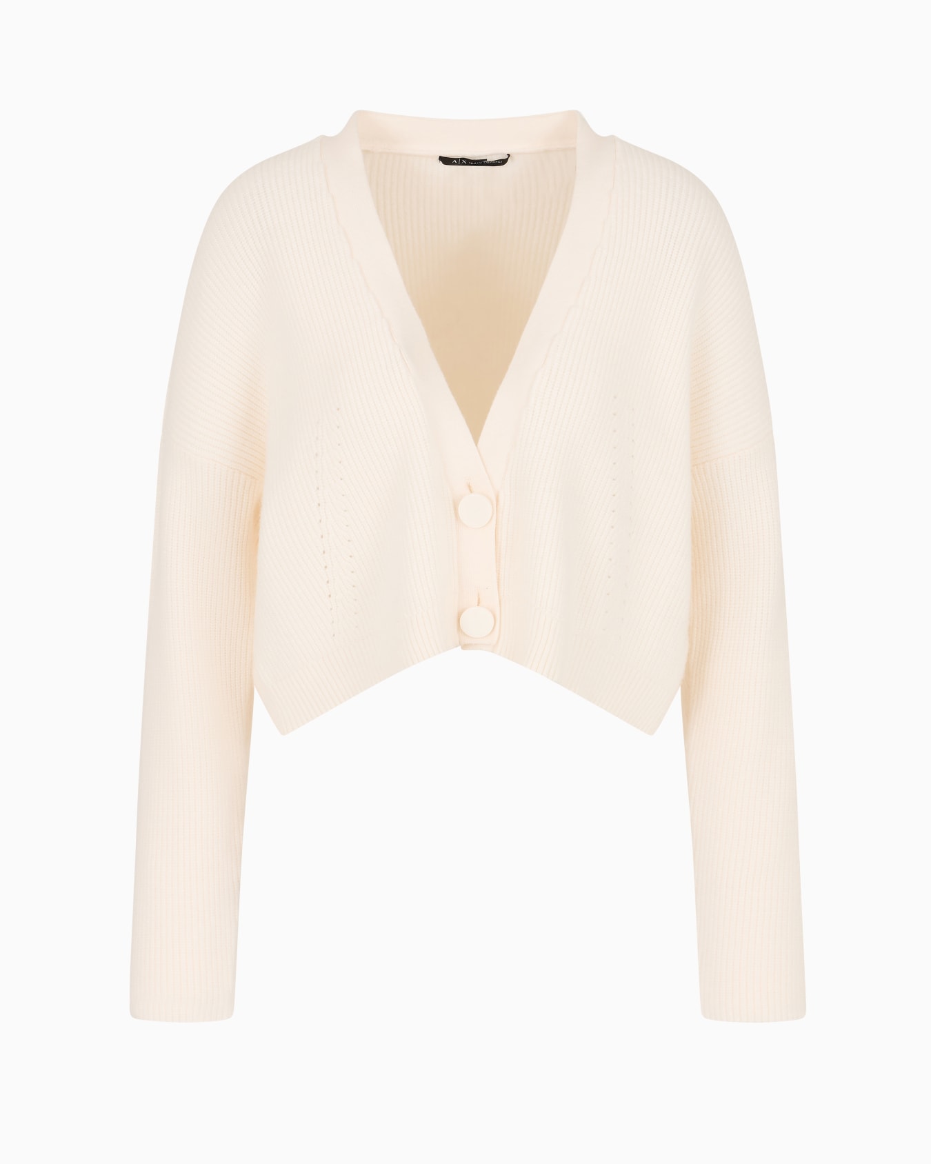 Ribbed V-Neck Cardigan Slide 0