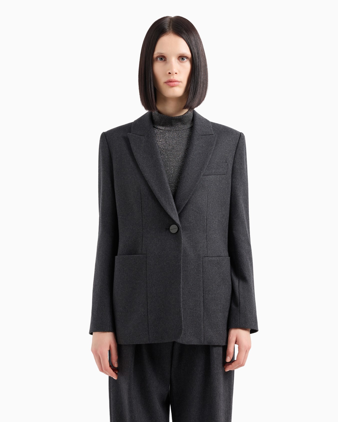 Einreihige Stoffjacke Folie 1