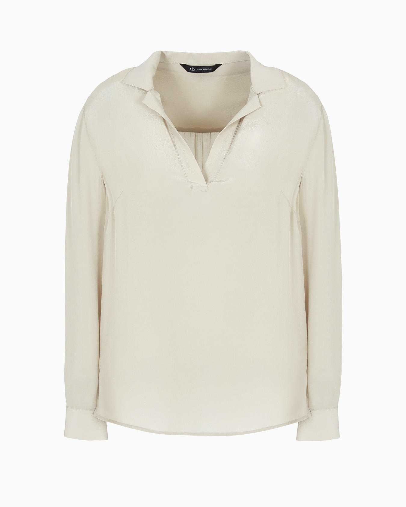 Blusa de crepe con pliegues en la espalda Diapositiva 0