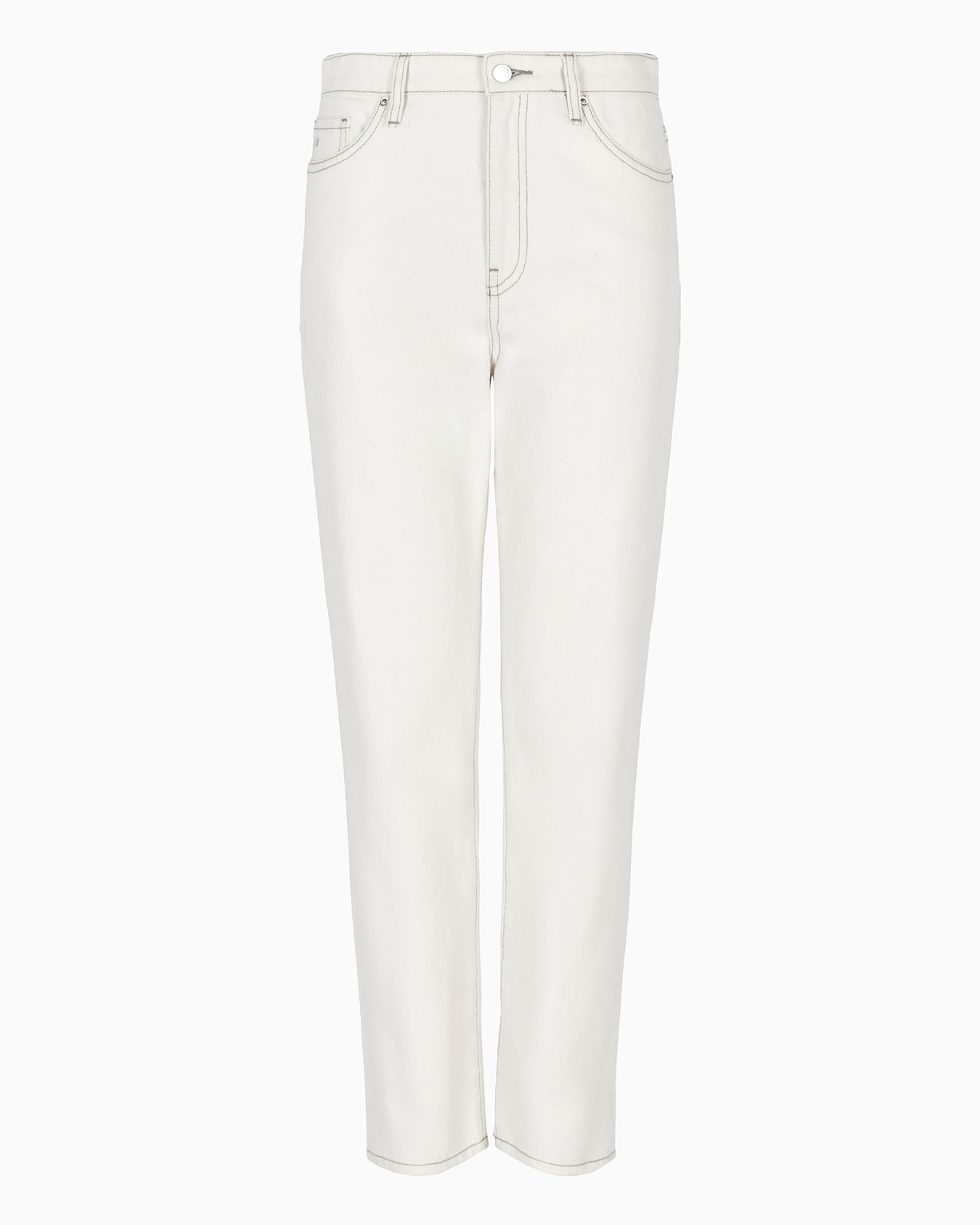 Kurze Boyfriend-Jeans aus festem -Baumwolldenim Folie 0