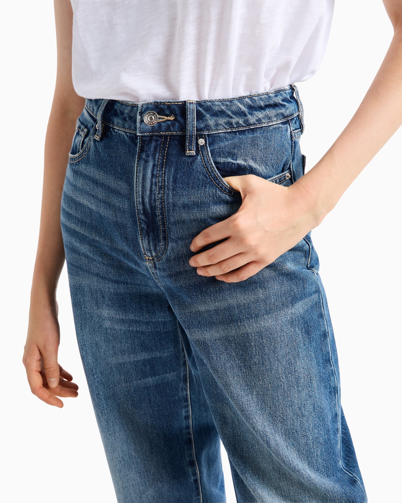 Vaqueros J38 de corte relajado en denim rígido de algodón índigo  Diapositiva 4