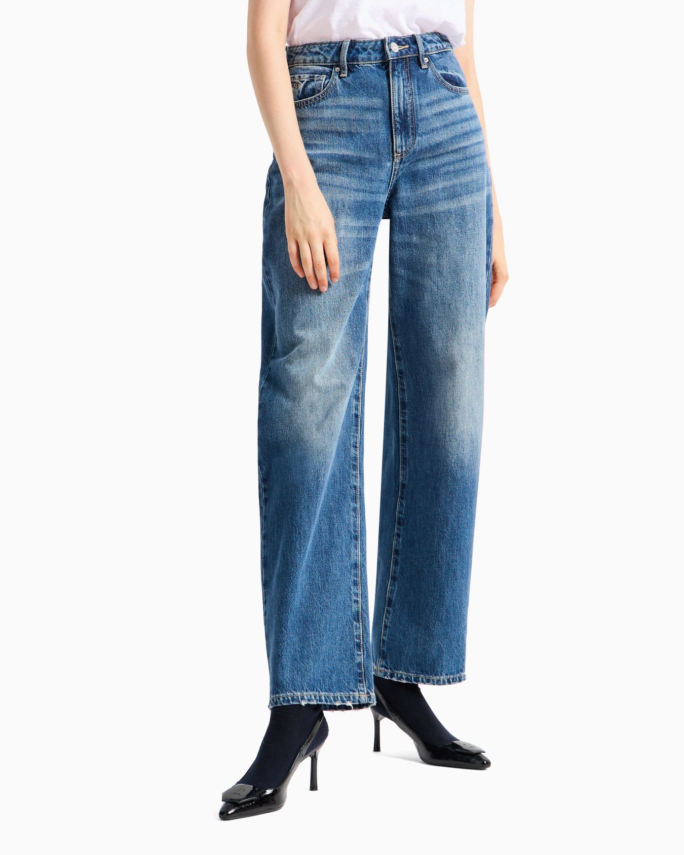 Vaqueros J38 de corte relajado en denim rígido de algodón índigo  Diapositiva 1