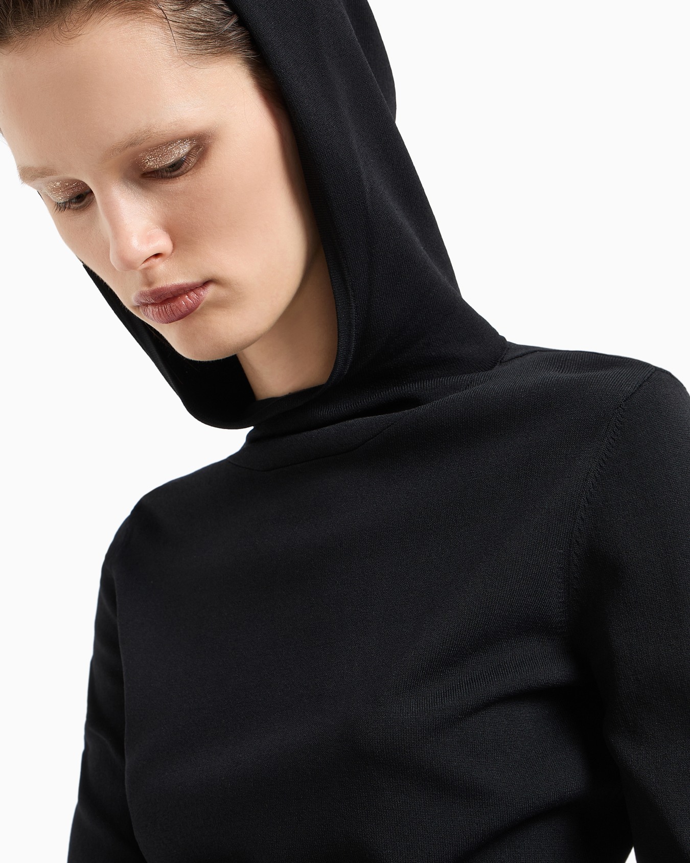 Hooded sweater with ASV monogram patch Slide 4