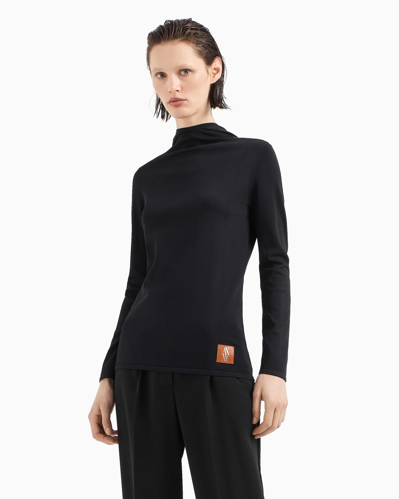 Hooded sweater with ASV monogram patch Slide 1