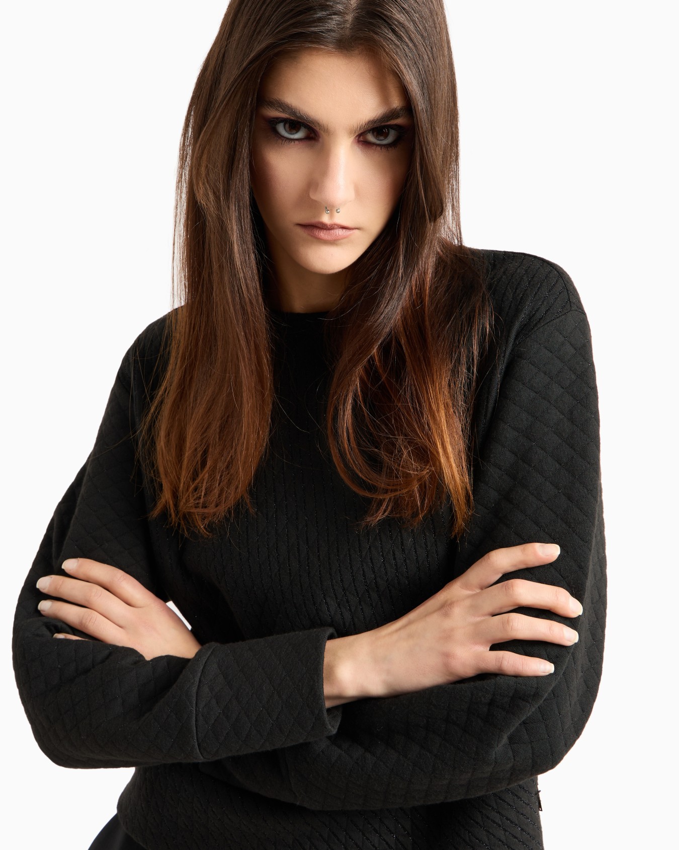 Crewneck sweatshirt with maxi print on the back in ASV cotton Slide 4