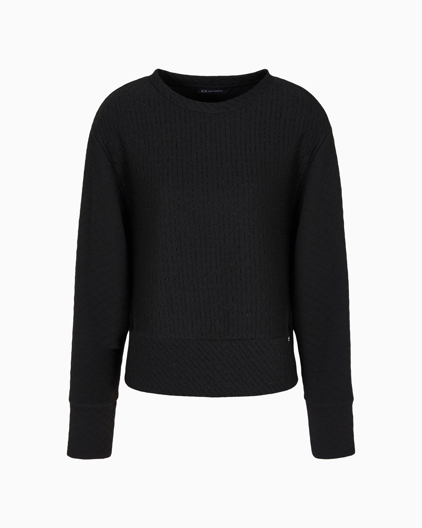 Crewneck sweatshirt with maxi print on the back in ASV cotton Slide 0