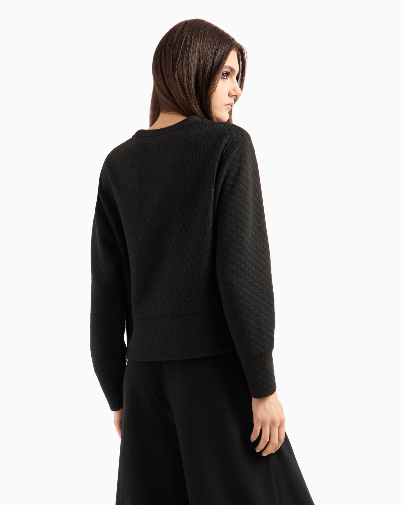 Crewneck sweatshirt with maxi print on the back in ASV cotton Slide 2