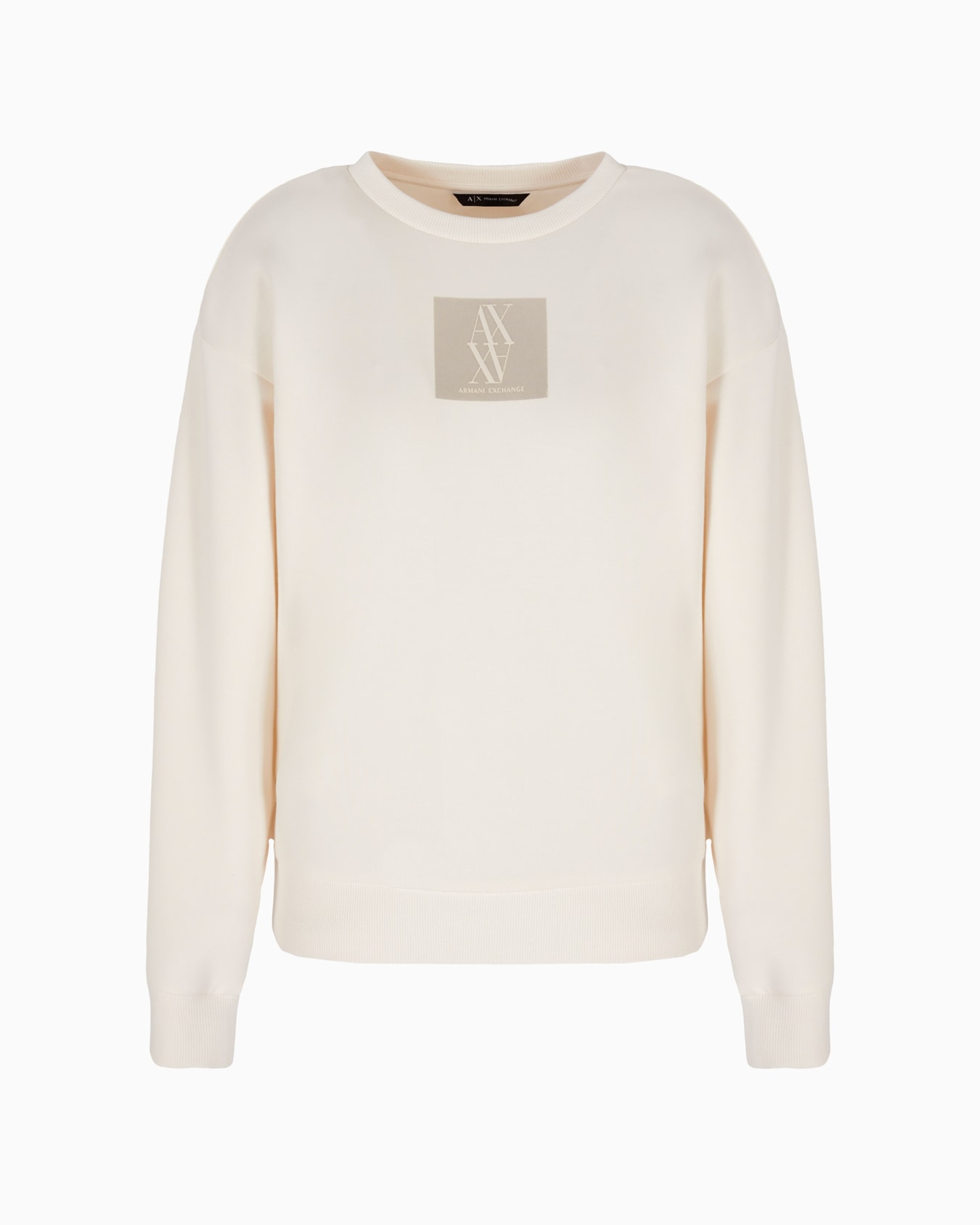 Crewneck sweatshirt with monogram patch Slide 0