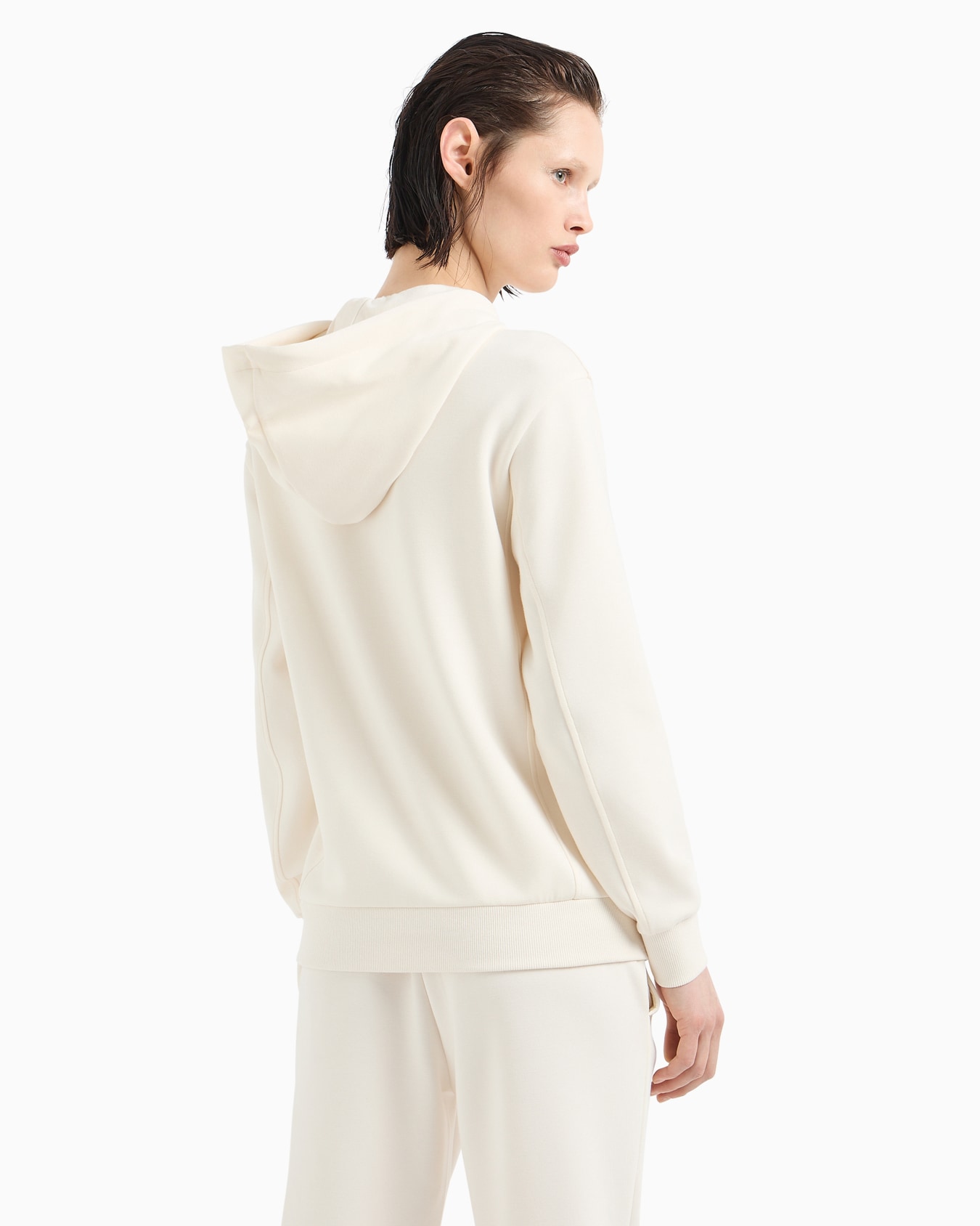 Hoodie with tone-on-tone monogram patch Slide 2