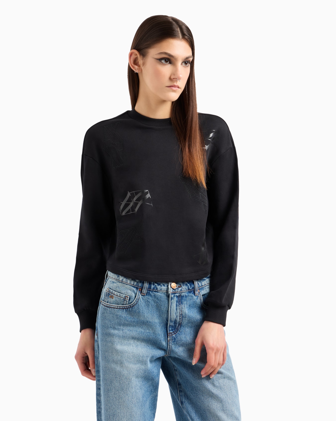 ASV Organic Cotton Monogram Logo Crewneck Sweatshirt Slide 1