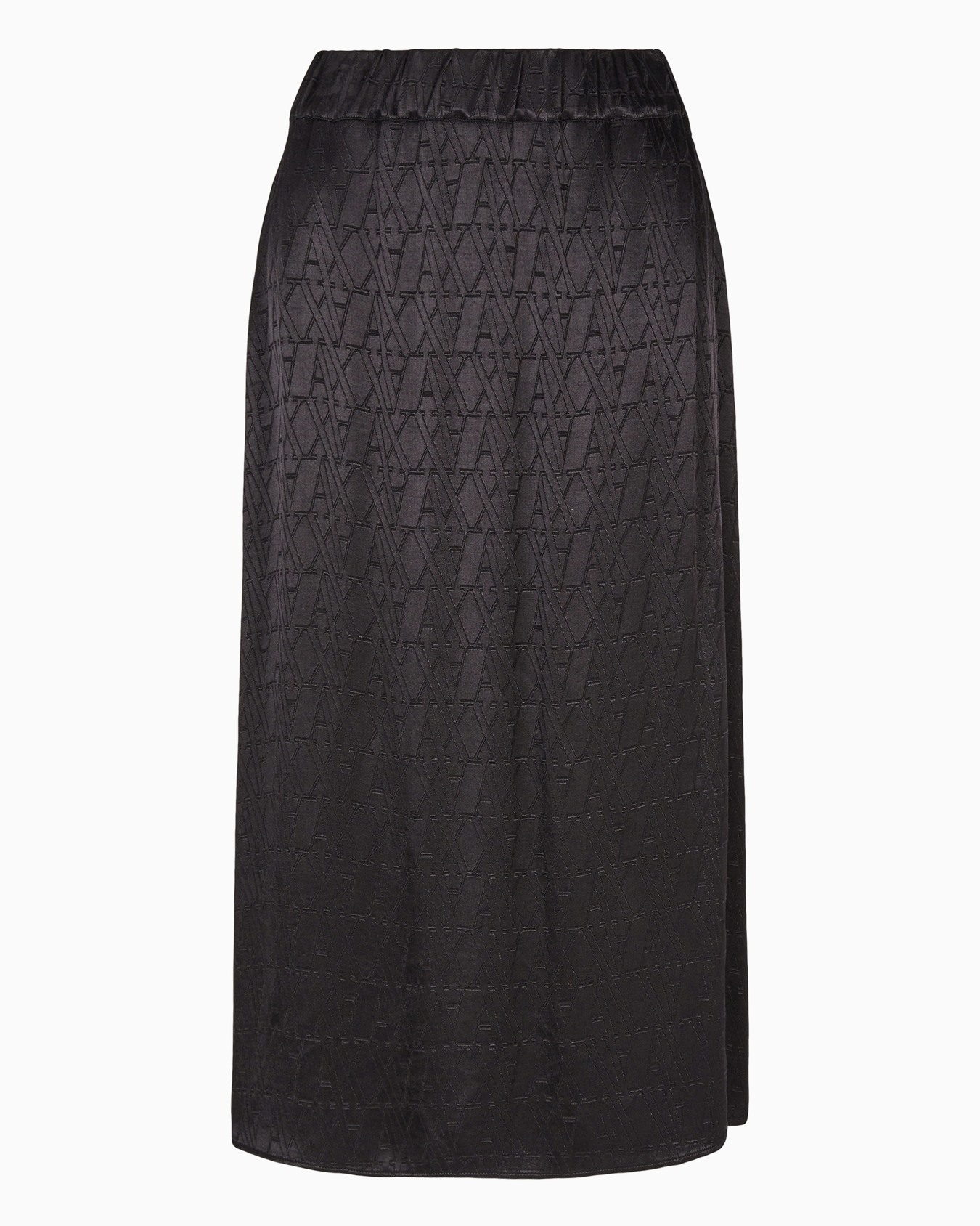 ASV Monogram Satin Midi Skirt Slide 0