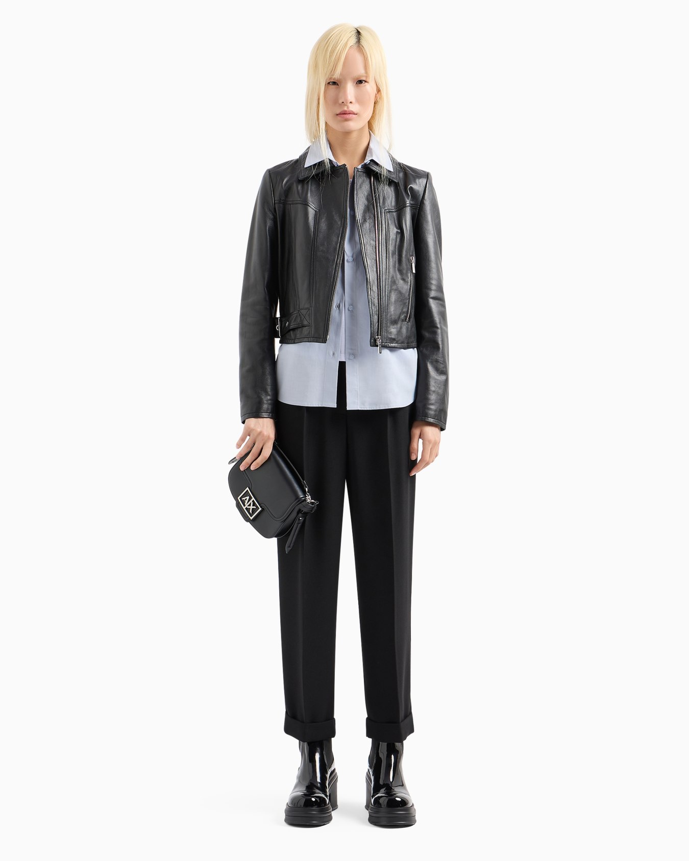 ASV fabric trousers with pleats and turn-ups at the bottom Slide 3