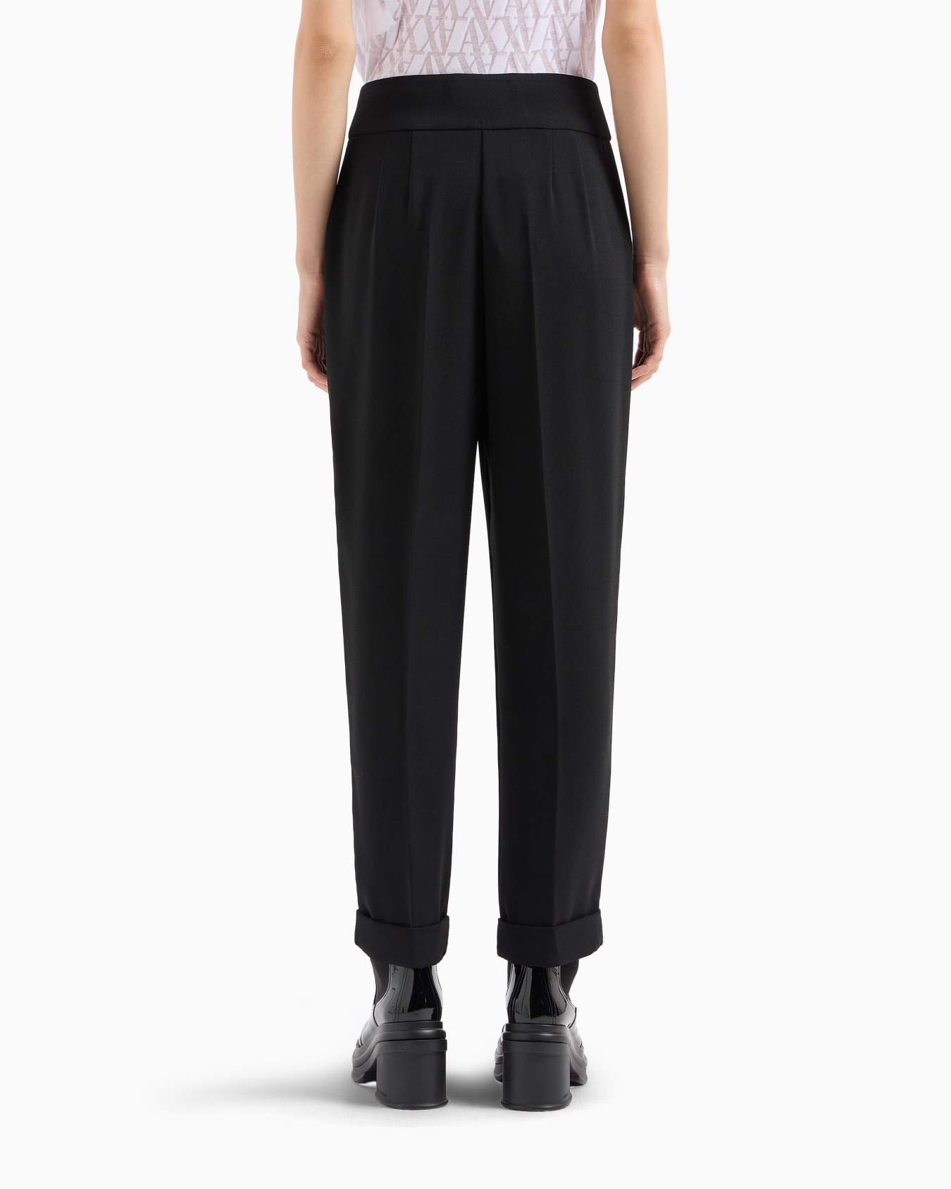 ASV fabric trousers with pleats and turn-ups at the bottom Slide 2