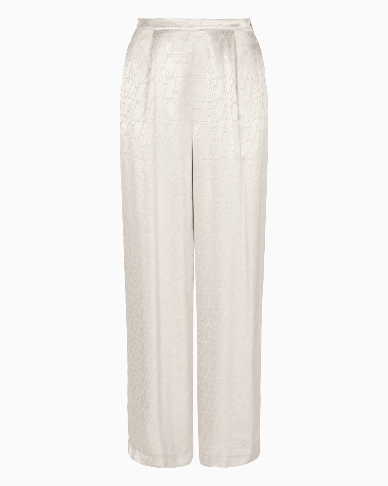 Pantalon à plis en satin monogramme ASV allover Diapositive 0