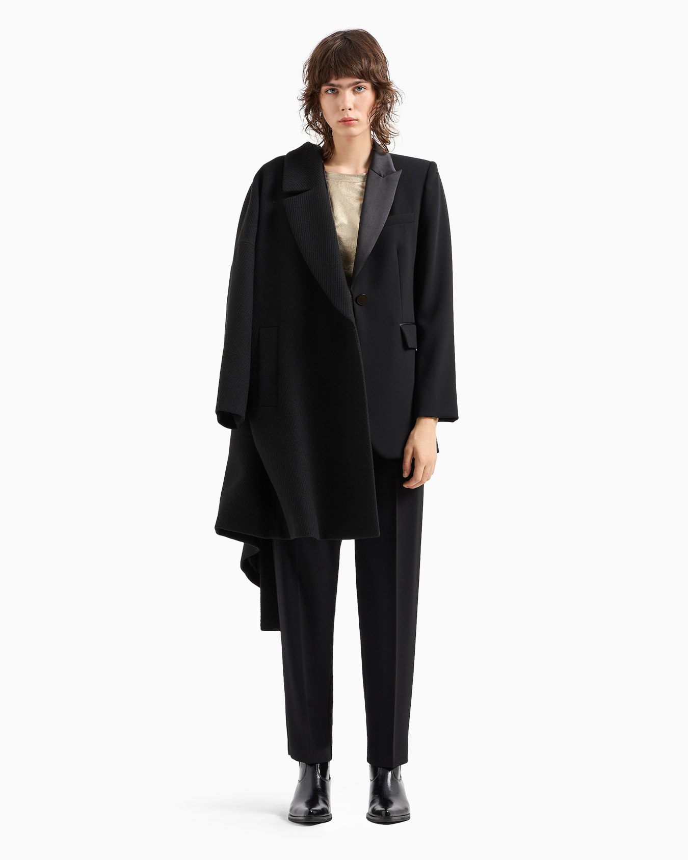 Cady cigarette trousers with satin band Slide 3