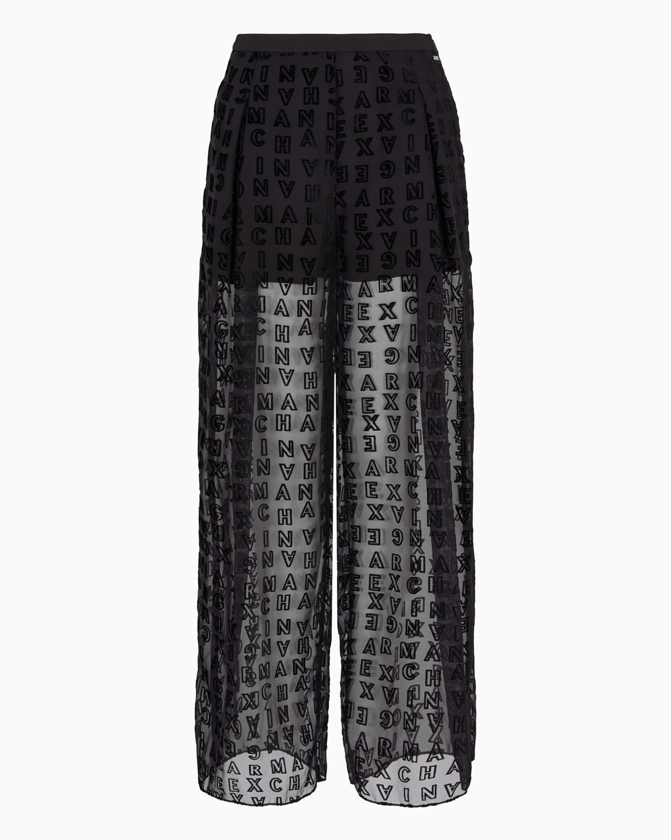 Pantalón ancho transparente con logo por toda la prenda Diapositiva 0