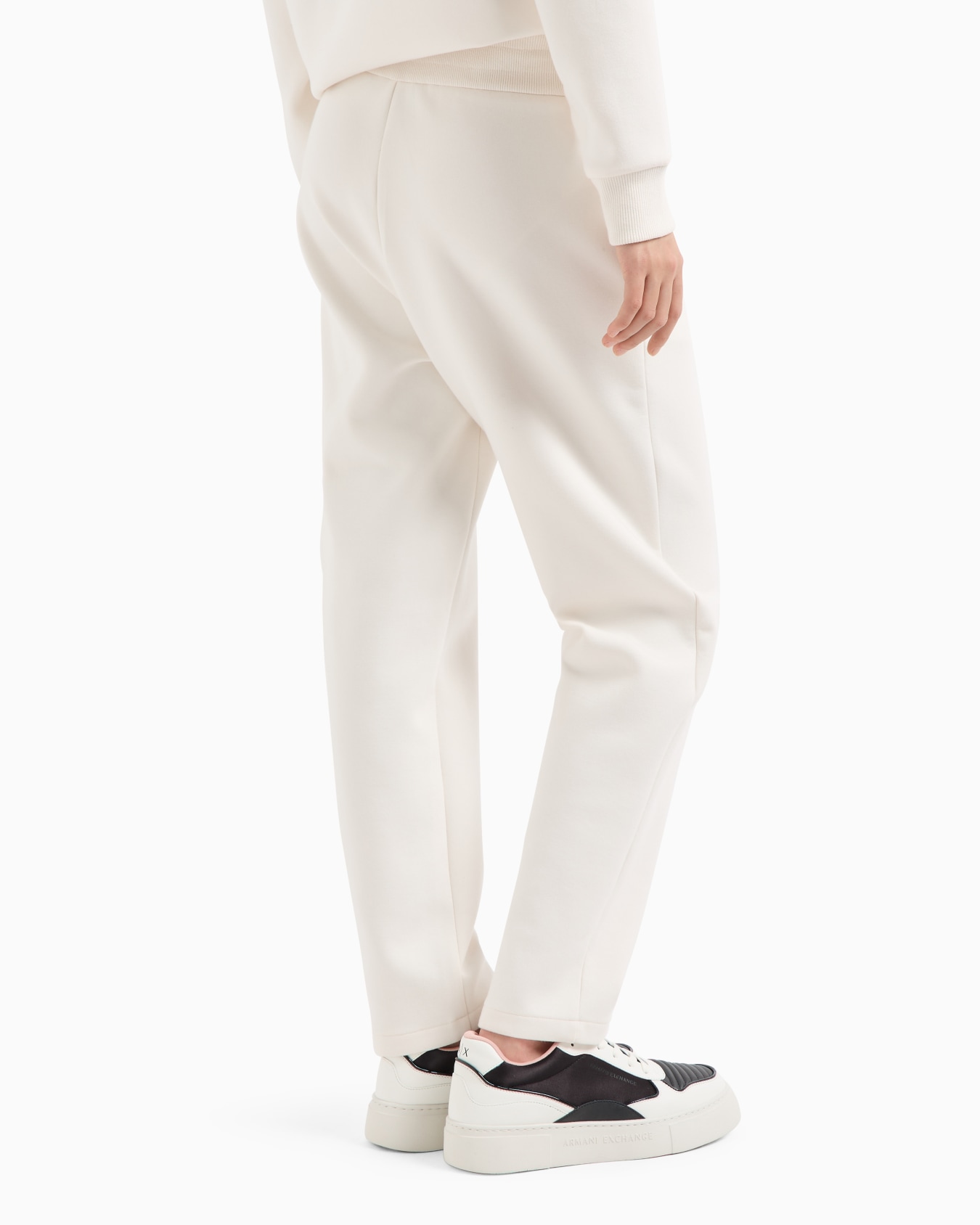 Pantalón jogger de tejido elástico con logo de strass Diapositiva 2