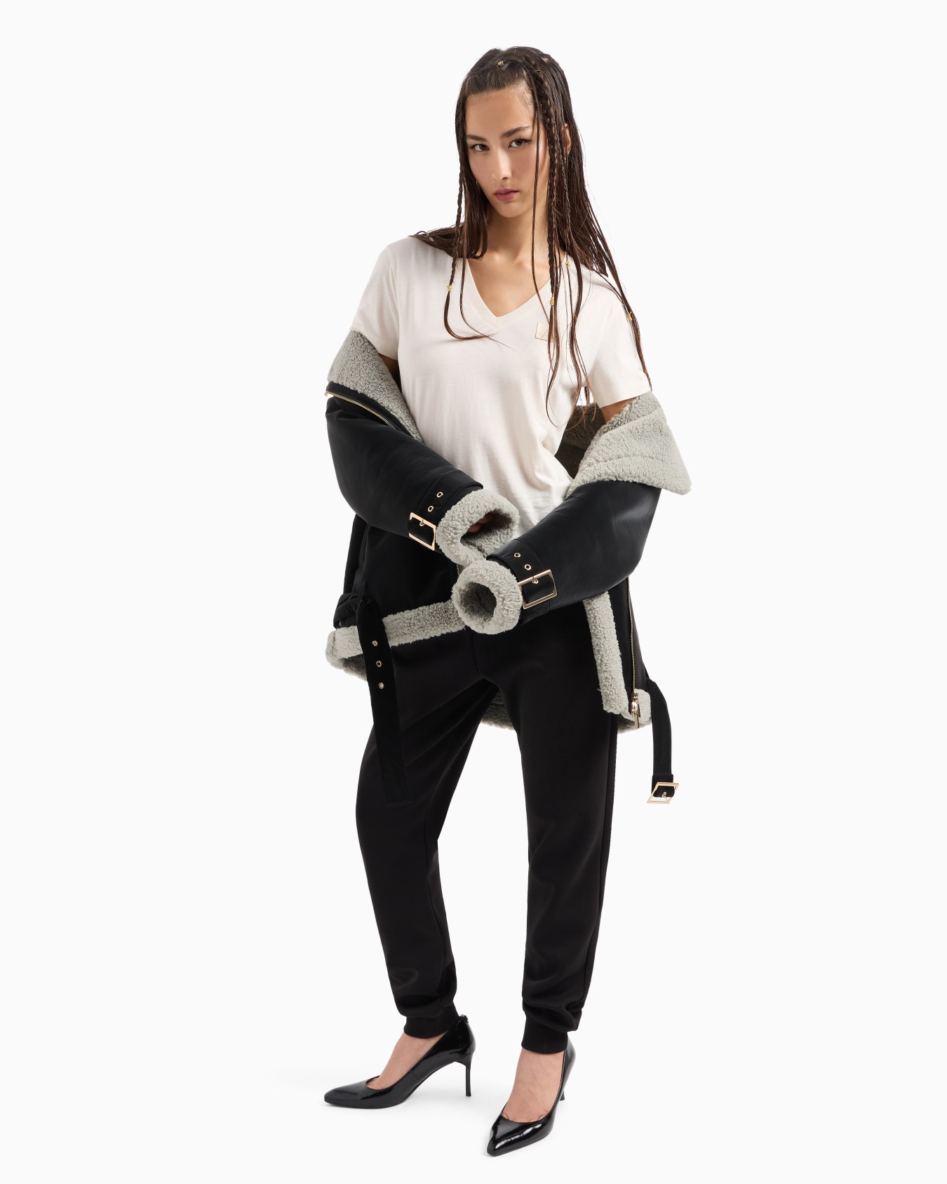 A Line French terry jogger trousers Slide 3