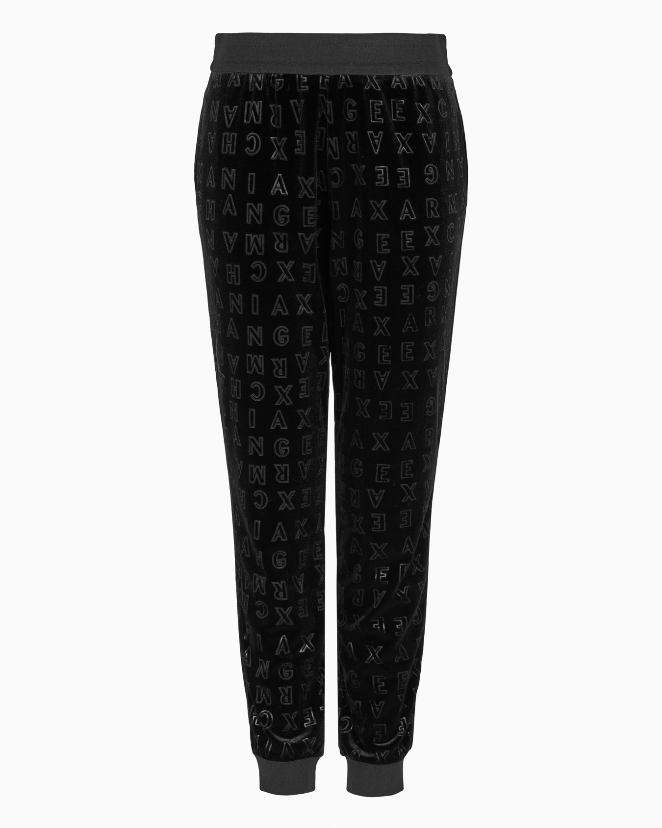 Pantalón jogger de terciopelo con logo por toda la prenda Diapositiva 0