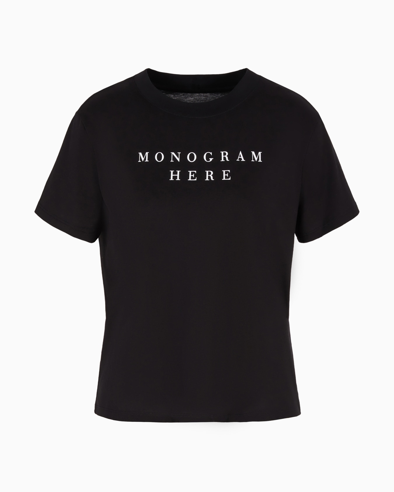 Regular fit t-shirt in pima cotton "Monogram here" Slide 0