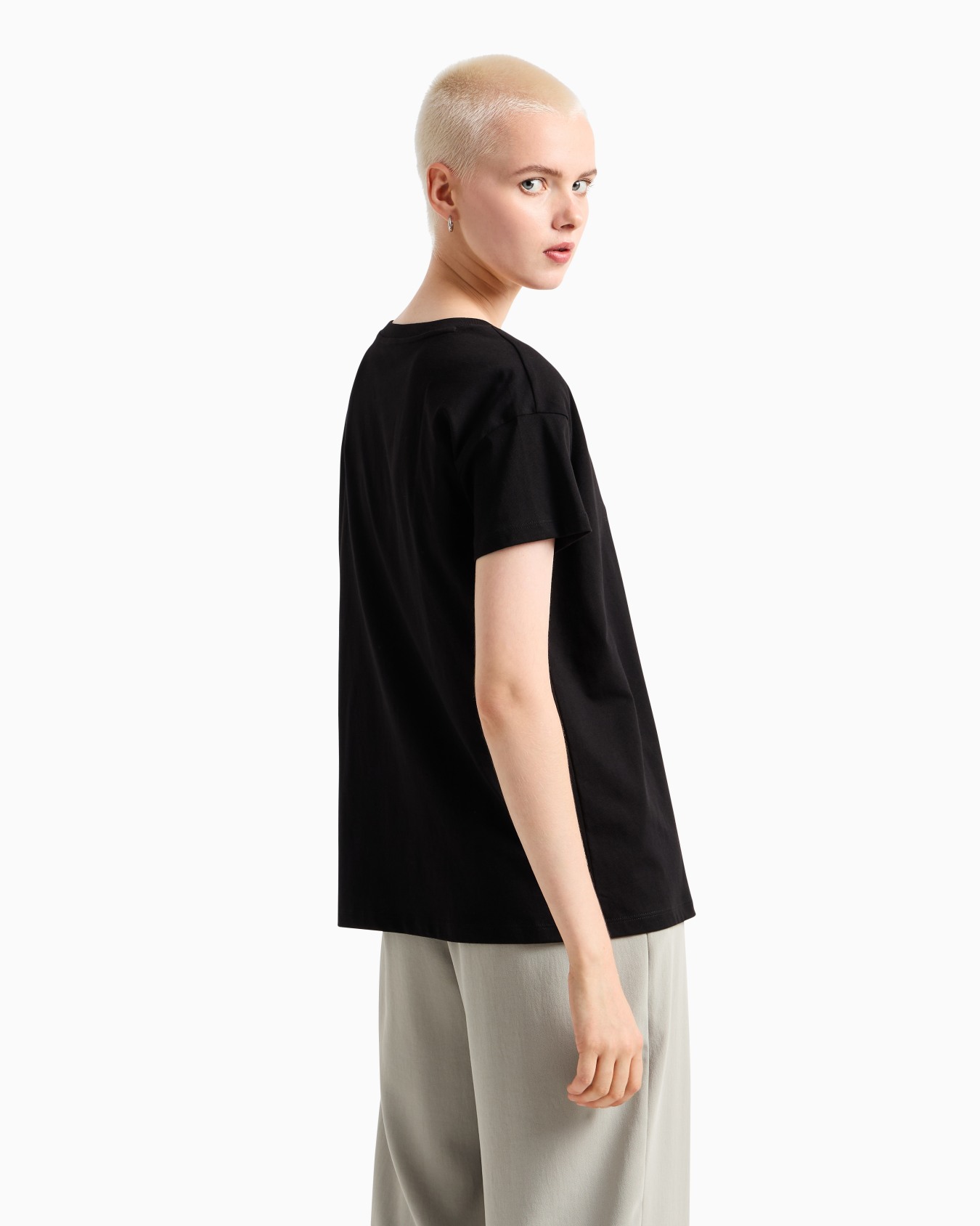 Relaxed fit T-shirt with round neck and logo Slide 2