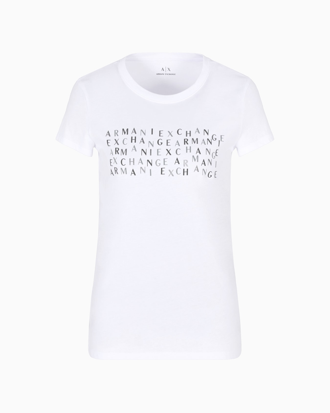 Slim fit T-shirt with logo lettering Slide 0