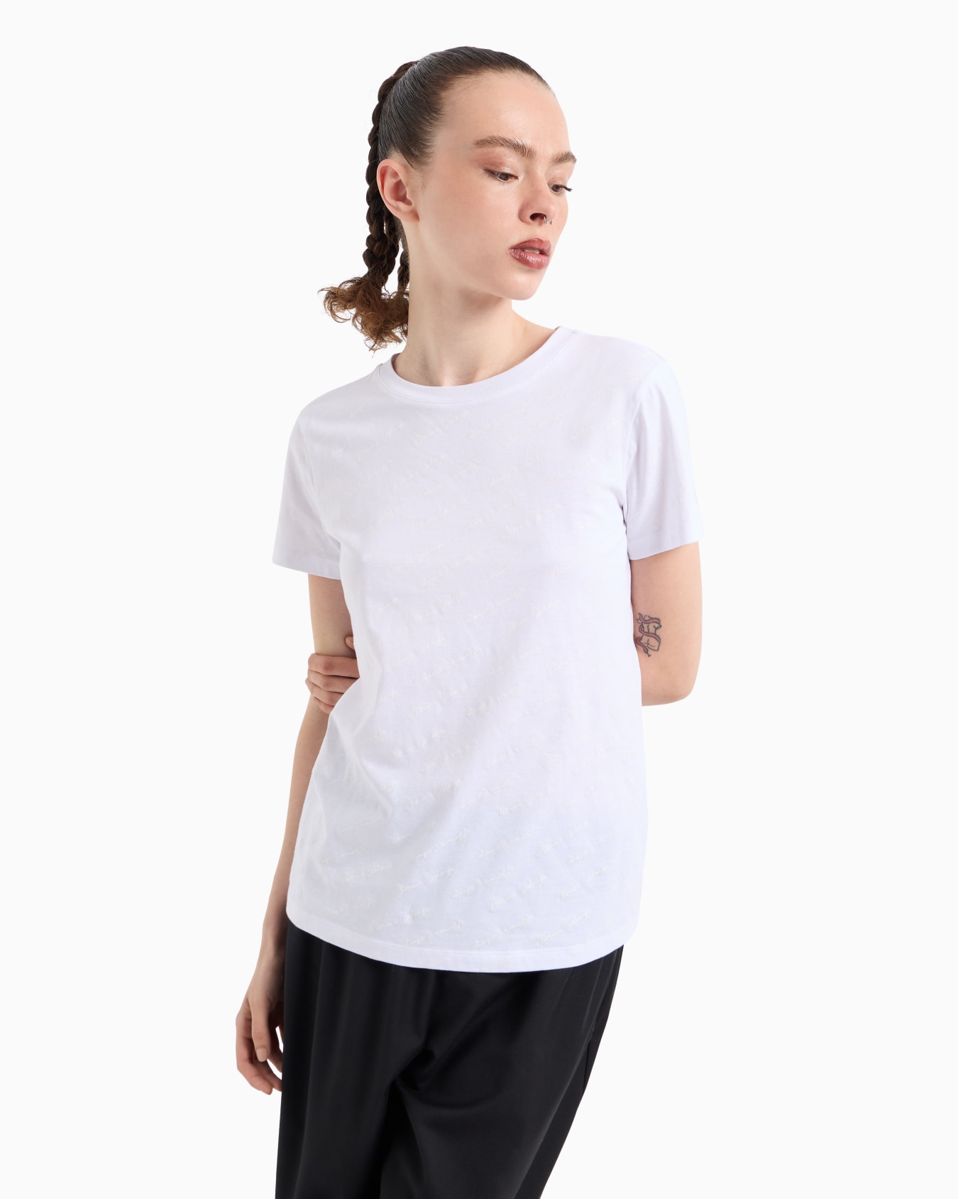 Jersey-T-Shirt mit normaler Passform und durchgehendem ASV-Logo Folie 1