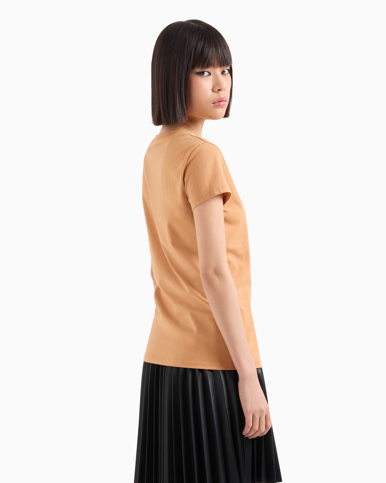 Slim fit T-shirt with logo lettering and sequins Slide 2