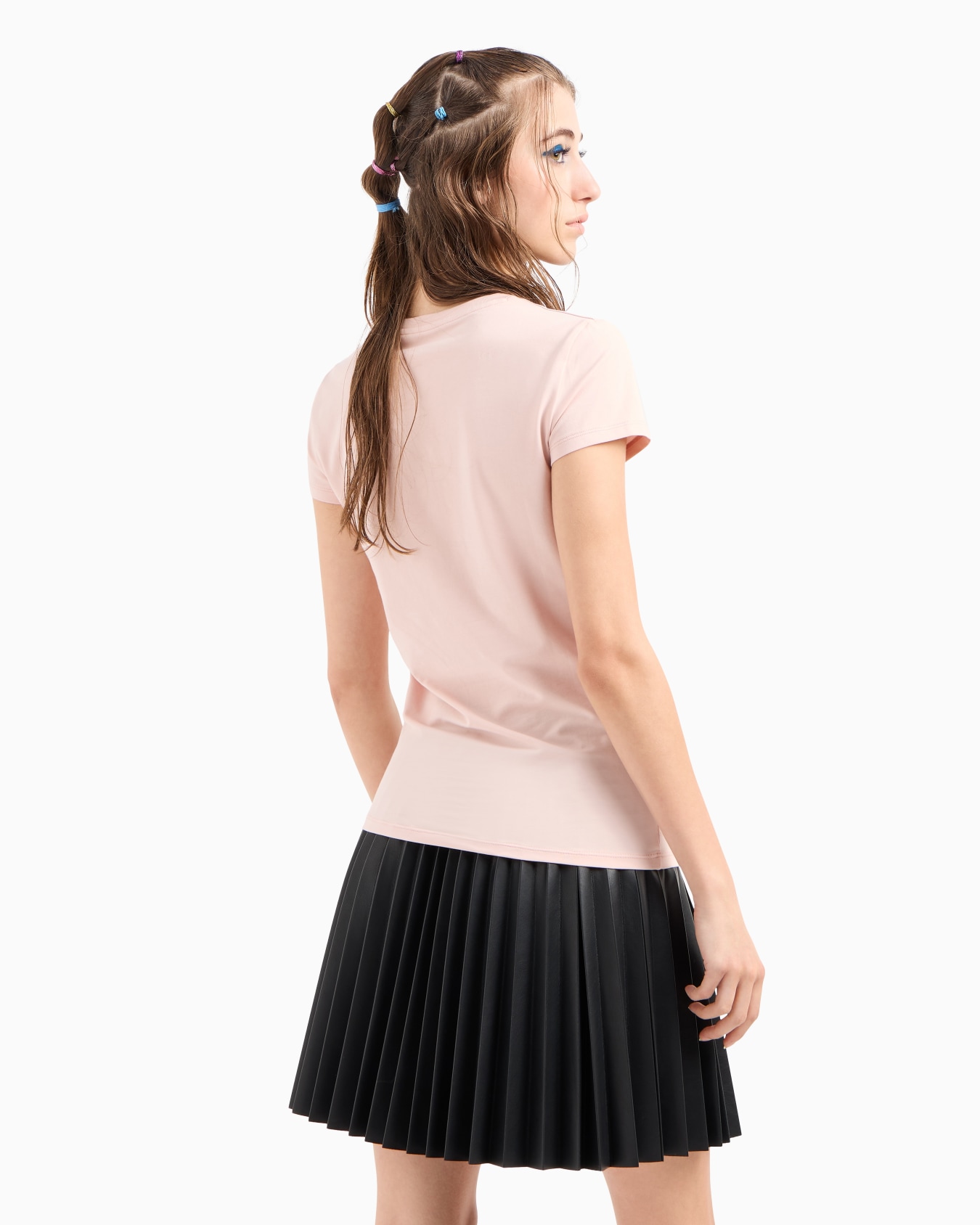 Camiseta slim fit con logo de onda Diapositiva 2