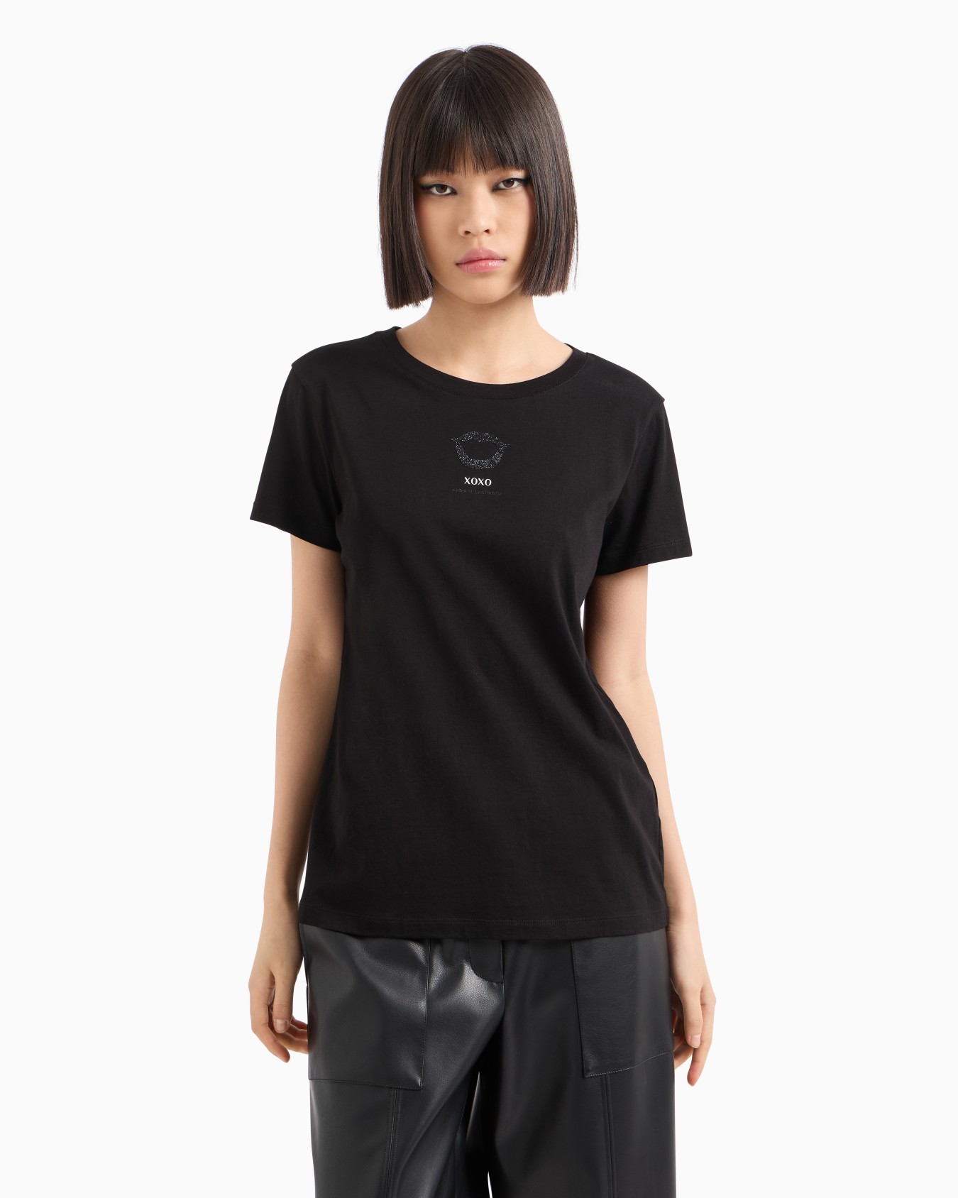 Regular fit T-shirt with XOXO print Slide 1