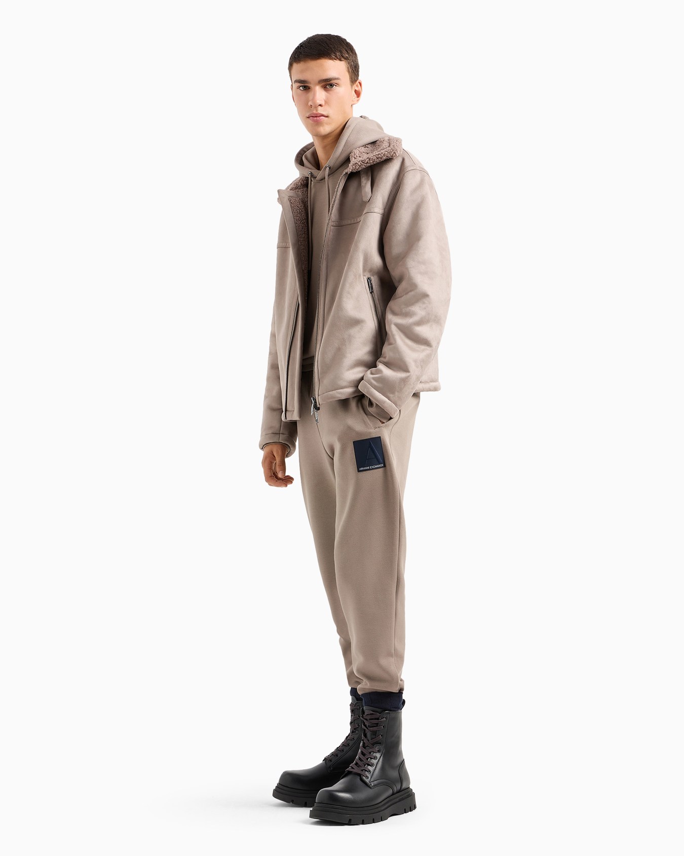 Coated fabric jacket with soft interior A Line Slide 3