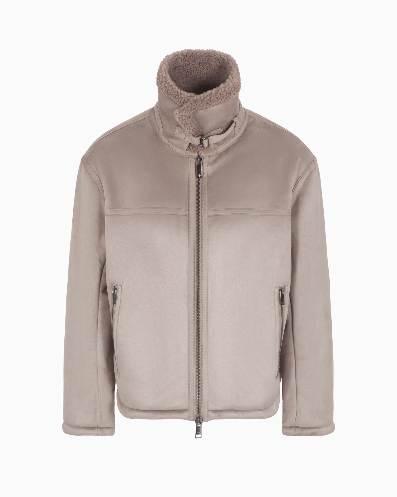 Coated fabric jacket with soft interior A Line Slide 0