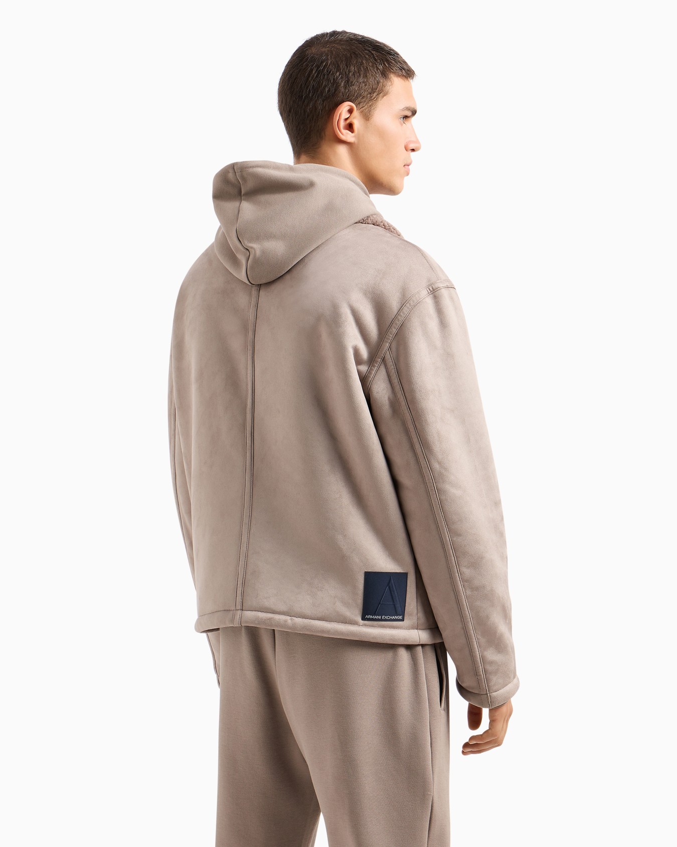 Coated fabric jacket with soft interior A Line Slide 2