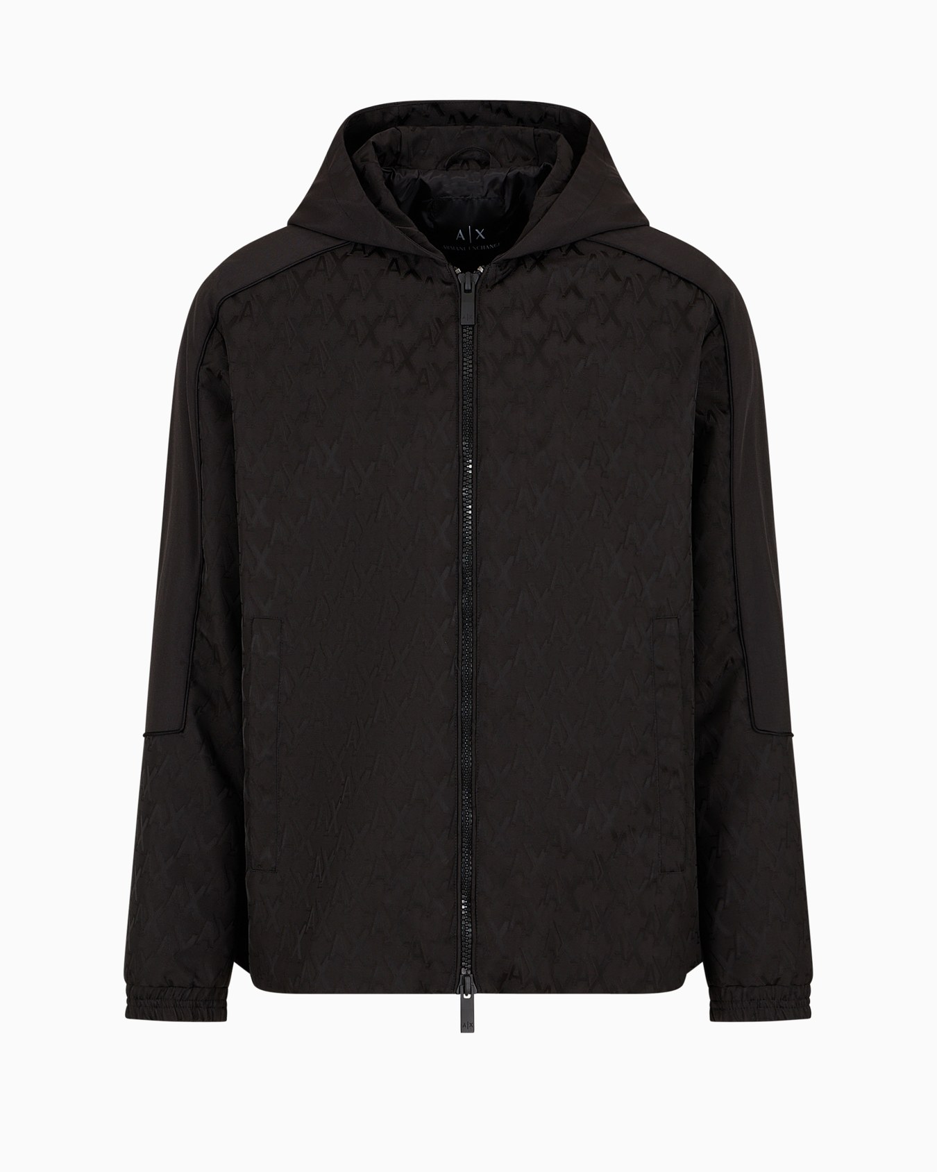 Blouson with hood in monogram coated fabric Slide 0