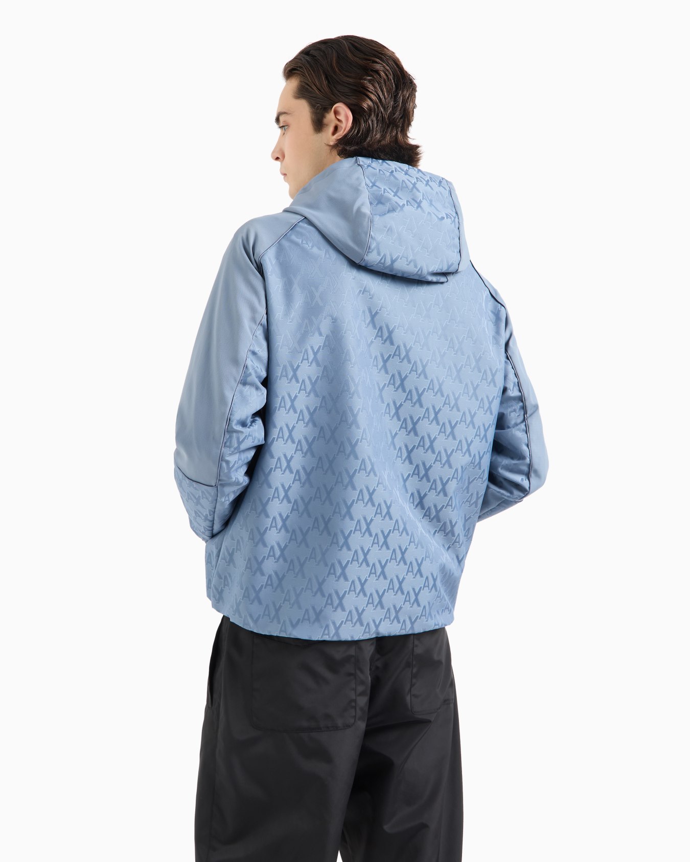 Blouson with hood in monogram coated fabric Slide 2